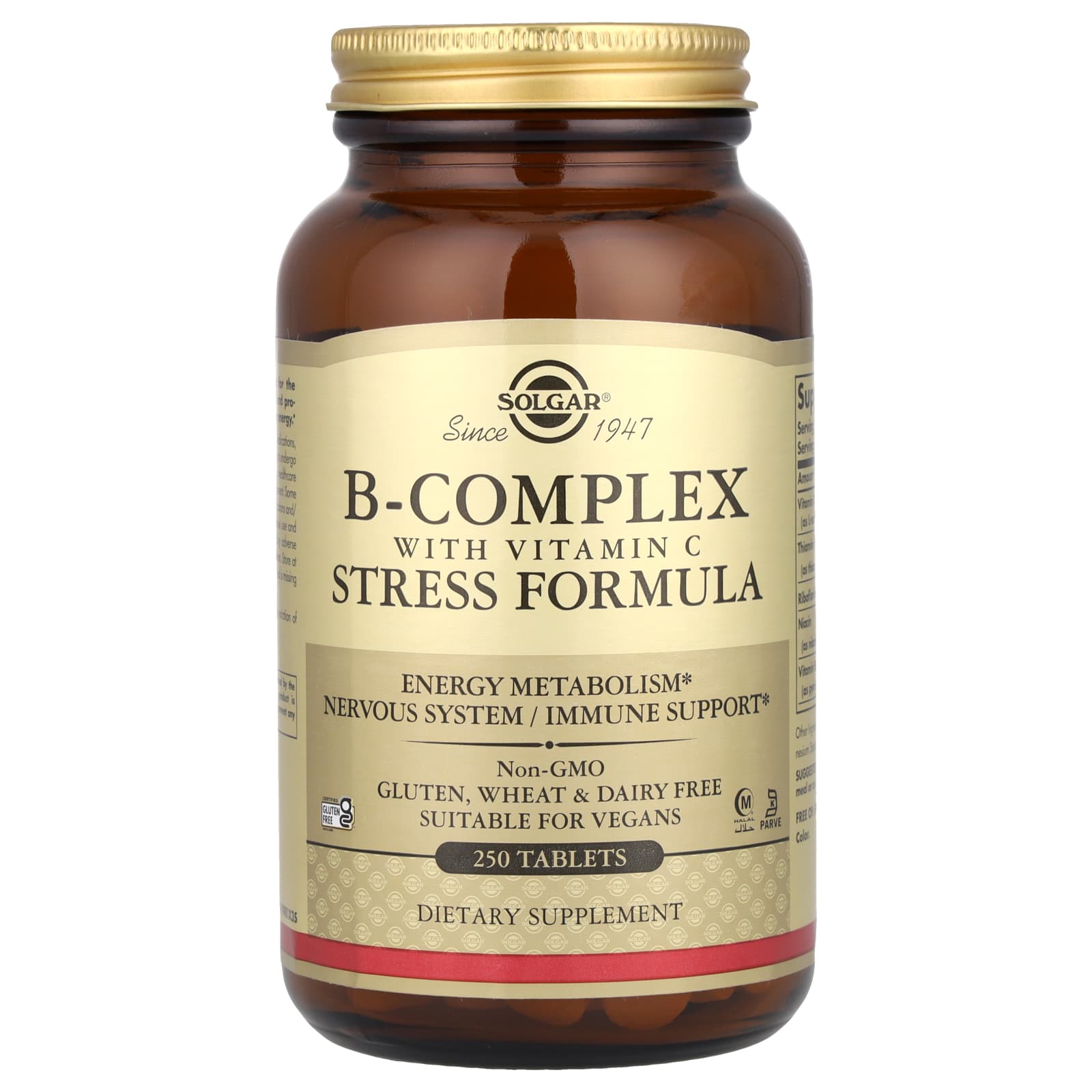 

Contains B-Complex, Vitamin C Stress Formula, 250 Tablets