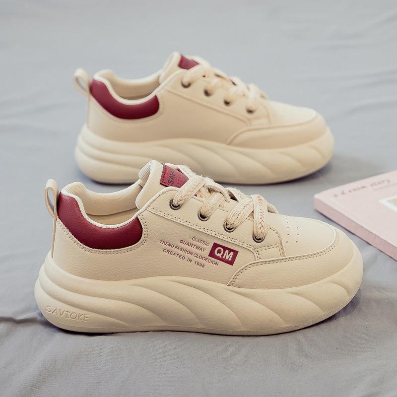 Spring versatile new little white shoes women's shoes thick-soled heightening board shoes soft-soled casual shoes mother breathable