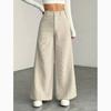 Pantalones de Pierna Ancha de Cintura Alta para Mujer - Pantalones Casuales con Textura de Pana, Comodidad para Todas las Estaciones, Pantalones de Pana