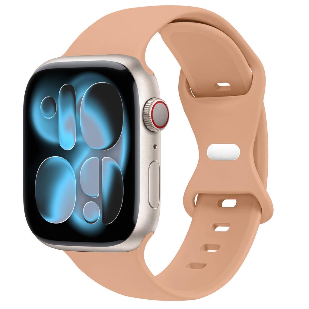 Sport Silicone Strap For Apple Watch Bands 40mm 44mm 46mm 45mm 41mm 49 42mm Correa Bracelet iWatch series 10 11 9 8 7 ultra 3 SE