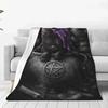 Satanische Wicca-Symbole Ziegen-Decke, Weiche Gemütliche Plüsch- Flanell-Überwurfdecke für Männer Frauen Erwachsene Luxuriöse Warme Decke Heimdekoration