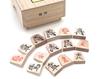 Wooden Shogi Pieces, Maple Wood, Clear Font, Paulownia Wood Box (red Back), with Paper Board.