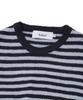KNITTED Boucle Stripe Round Knit Navy