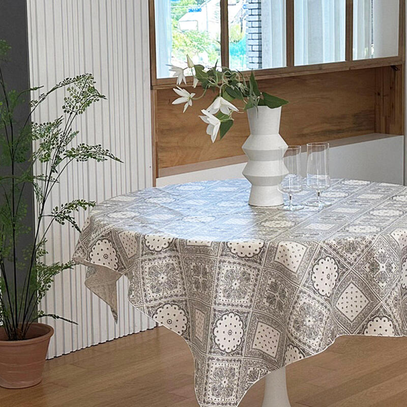 Paisley Waterproof Tablecloth 2-Piece M black