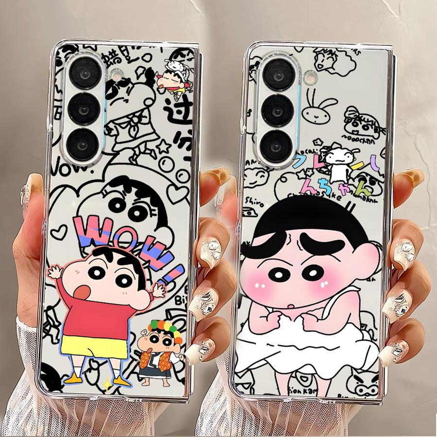 Crayon Shin Chan Nene Case for Samsung Galaxy Z Fold 7 6 5 4 3 ZFold3 ZFold7 ZFold5 ZFold6 ZFold4 Back Phone Cover