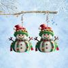 Christmas Themed Snowman Pattern Women Acrylic Earrings For Women And Girls