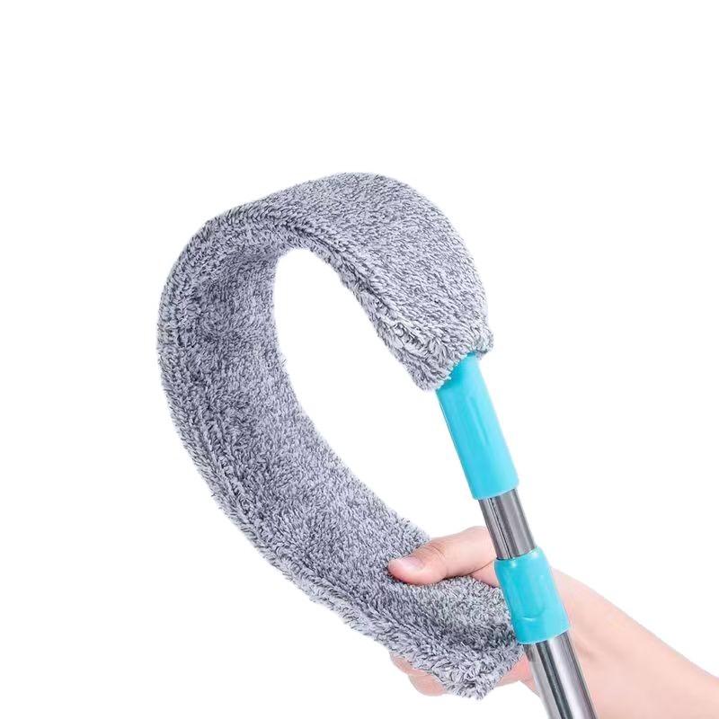 Extendable Dust Duster With Long Handle Bed Frame Floor Gap Ceiling Fan Cleaning Fibre Brush Head 130cm/150cm Adjustable