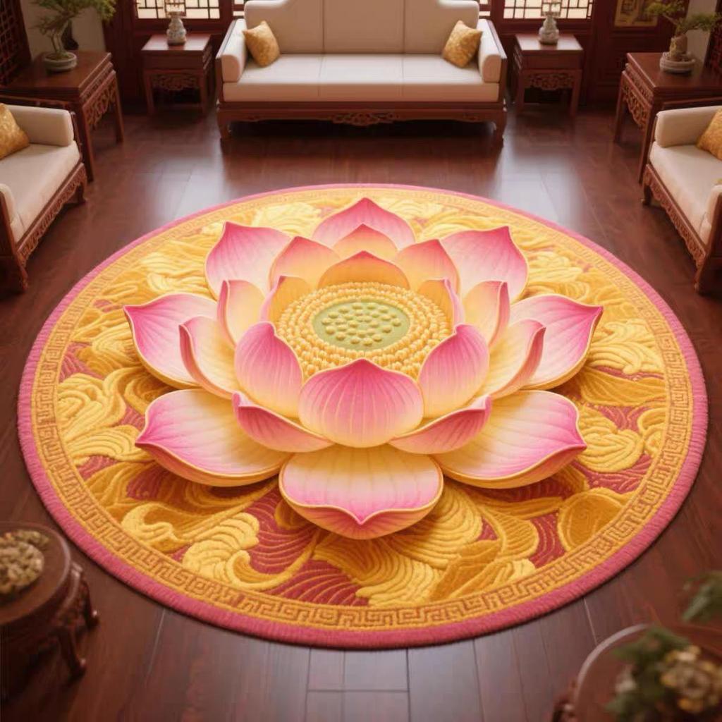 Lotus Meditation Floor Mat - Zen Kneeling Cushion for Home or Temple