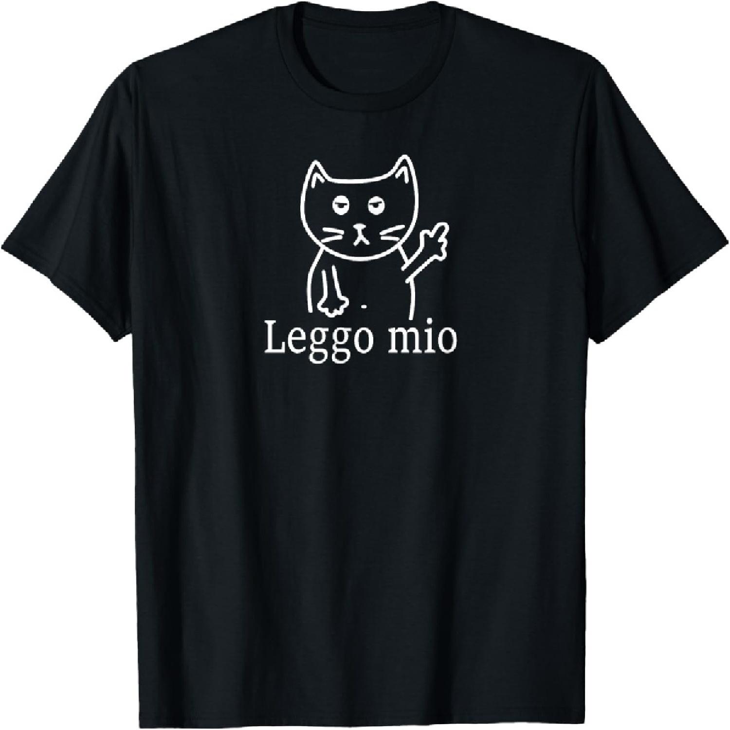 

Stinkkefinger Cat _ Leggo Mio _ Funny Middle Finger Cat T-Shirt XXXXXL
