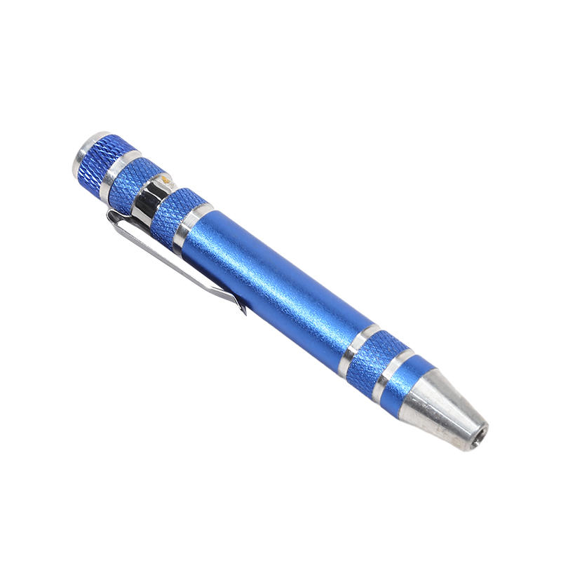 Tournevis manuel 8-en-1 Type stylo Portable Multi-spécifications Avec tête de tournevis magnétique Outil de tournevis Tête de tournevis haute densité