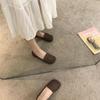 Retro round head soft leather small leather shoes female 2025 spring new fairy gentle shallow mouth flat bottom loafers night wind fat