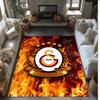 Galatasaray FC Fußballmuster Weicher Teppich rutschfest für Innenbereiche Sport Dekor Matte für Schlafzimmer