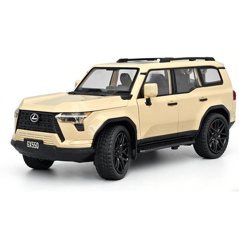 Modellino Auto Giocattolo in Lega pressofusa SUV Lexus GX550 Scala 1/24 Suono e Luci Pull Back Giocattolo per Bambini Collezionabili Regalo di Compleanno