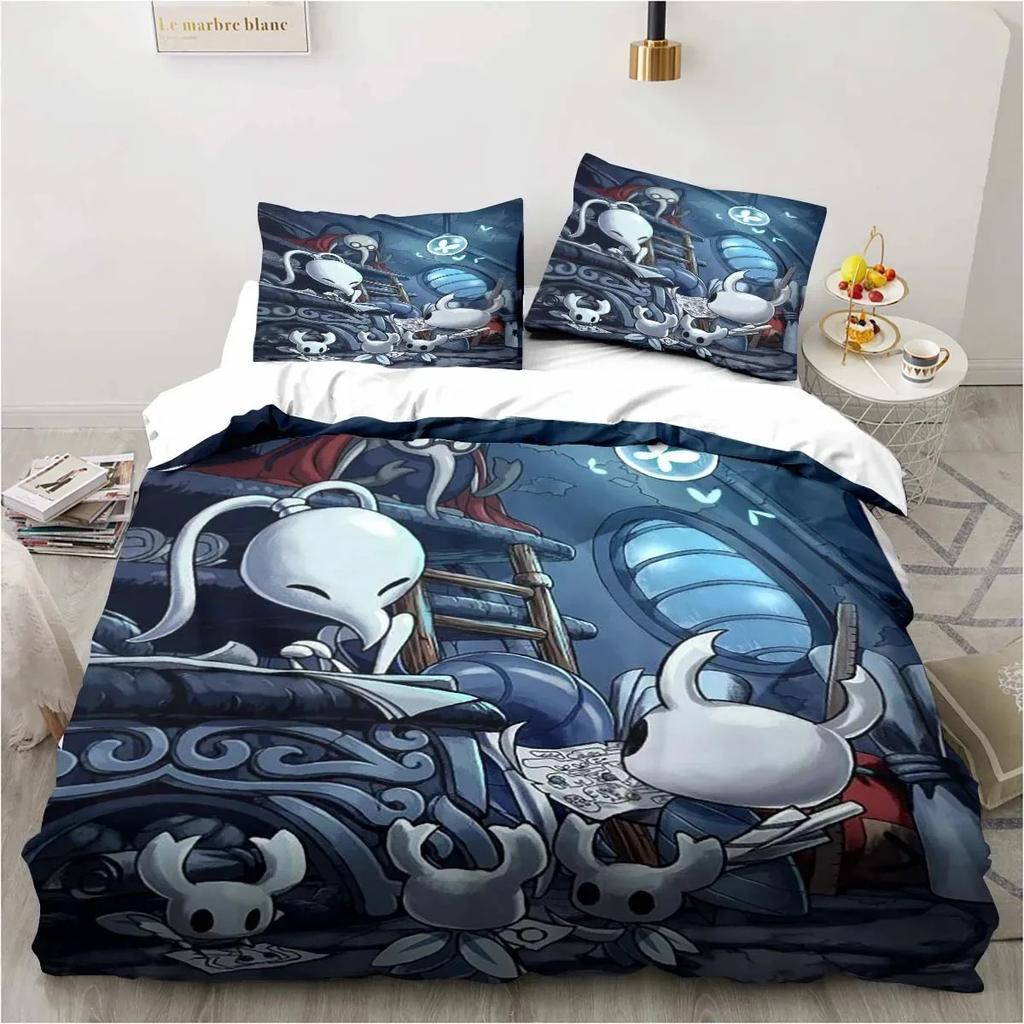 Neues Hollow Knight Mode 3D Digitaldruck Bettwäscheset Bettbezug Bettdecke Bett Einzel Twin Full Queen Jugend Mädchen Jungen Geschenk
