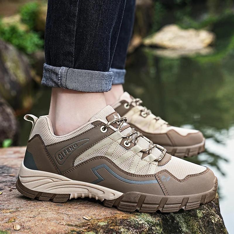 Brand Men Hiking Shoes Outdoor Sneakers Women Travel Shoes Non-slip Breathable Sports Shoes Work Casual Shoes Male Trekking