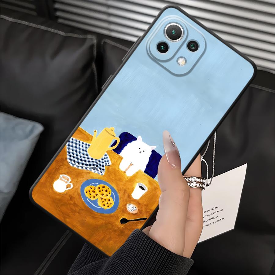 

Cartoon Cat Funda Phone Cover Case for Xiaomi Mi 10T 13 Lite 12X 14 12 11 11T 12T Pro Xiaomi 11T Pro