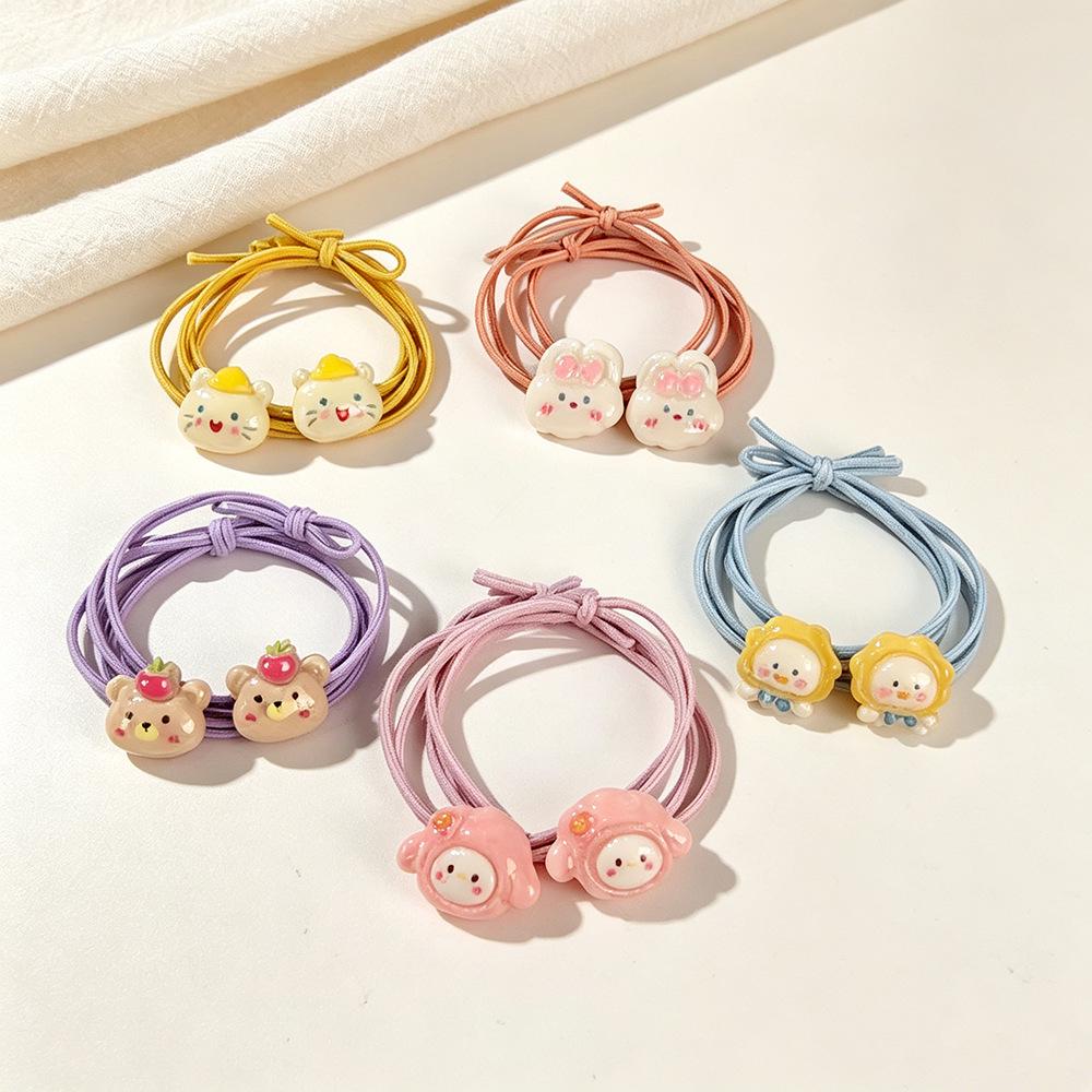 High Elasticity Hair Ties for Girls - Gentle, Durable Rubber Bands for Kids' Ponytails