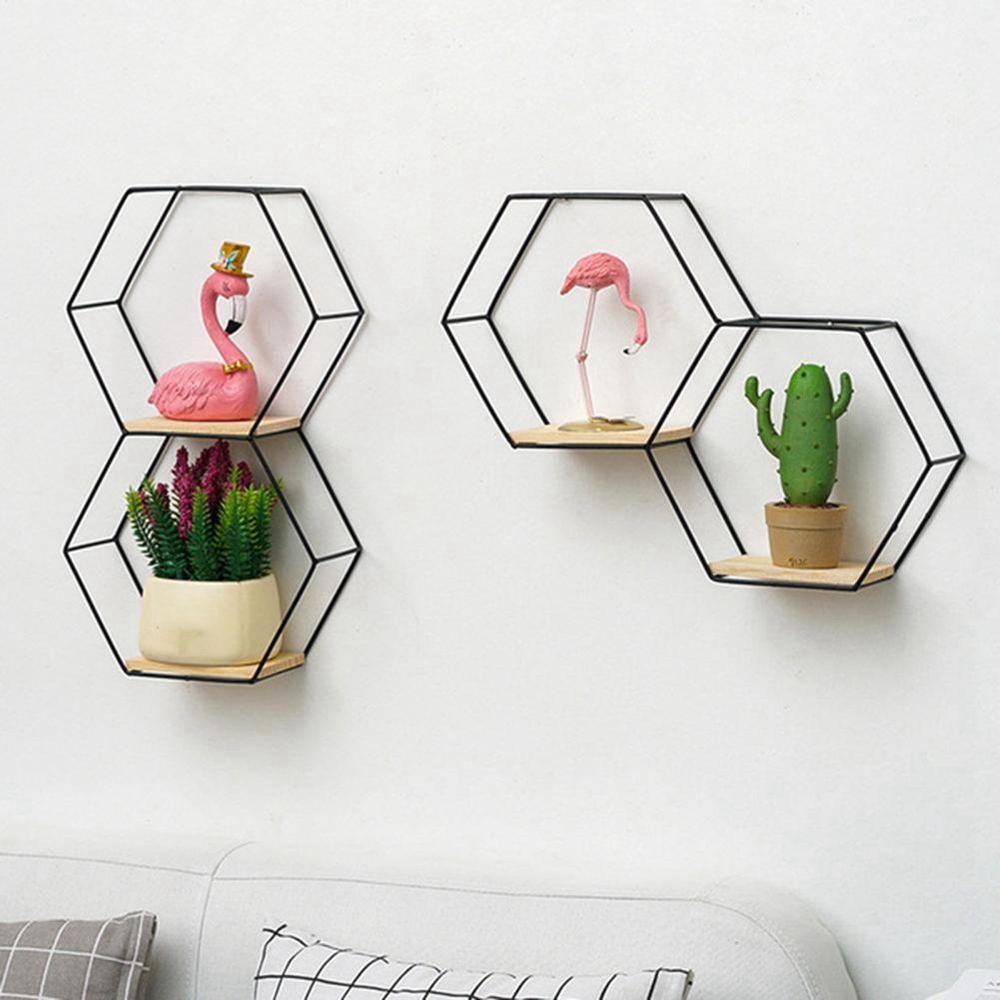 Iron Stand Bedroom Decoration Wall Ornaments Home Decor Storage Shelf Wall Decoration Storage Rack
