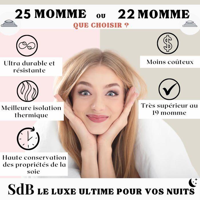 Sous-taie oreiller - secrets de beauté - soie 100% pure - 65x65cm - hypoallergénique - anti-âge