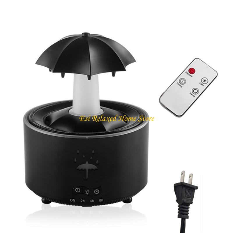 

B46E Mists Humidifier Relaxing Humidifier Rain Clouds Humidifier Travel Humidifier Room Humidifier for Office Bedroom UK чёрный