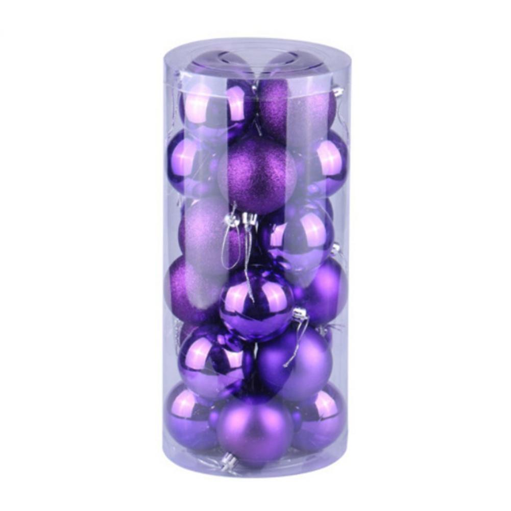 24Pcs/set 3cm Christmas Tree Ball Baubles Colorful Xmas Party Christmas Decorations Perfect Wedding Hanging Ball Wreath Ornament