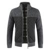 Casual Men Autumn Zip Thick Knitted Sweater Pockets Warm Slim Cardigan Coat