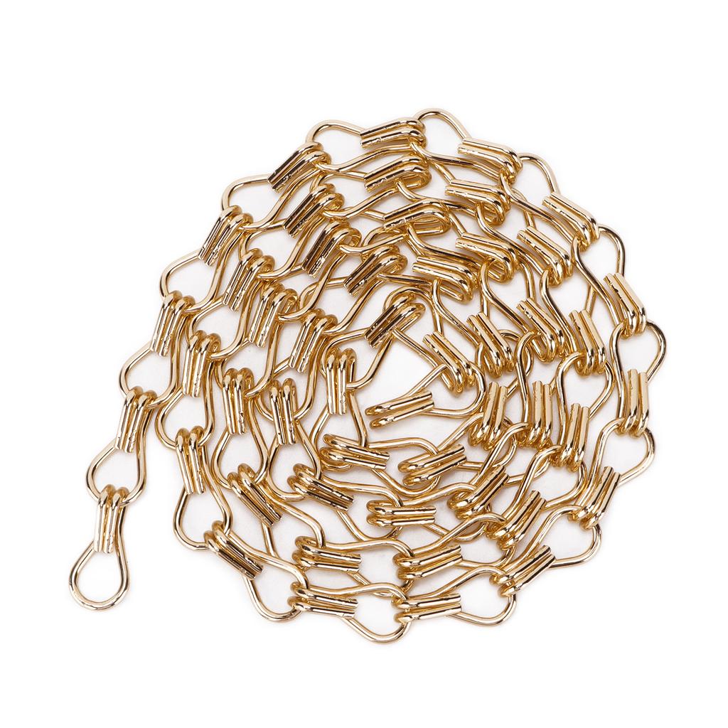 2Pcs Hanging Chain One Meter Rustproof Anticorrosion Convenient Assembly Light Fixture Chain for DIY Bird FeedersGold