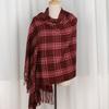 Winter Cashmere Plaid Scarf Design Women Warm Shawl Wraps Soft Pashmina Men Long Tassels Scarves Thick Blanket Foulard Bandana