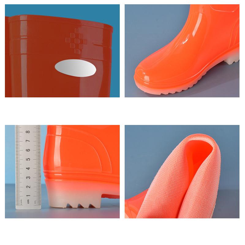 Fashion Comemore Autumn Boots Low Heels Rainshoes Couple Men Women High-barrel Waterproof Rain Boot Work Rubber Shoe Long Water Shoes 44