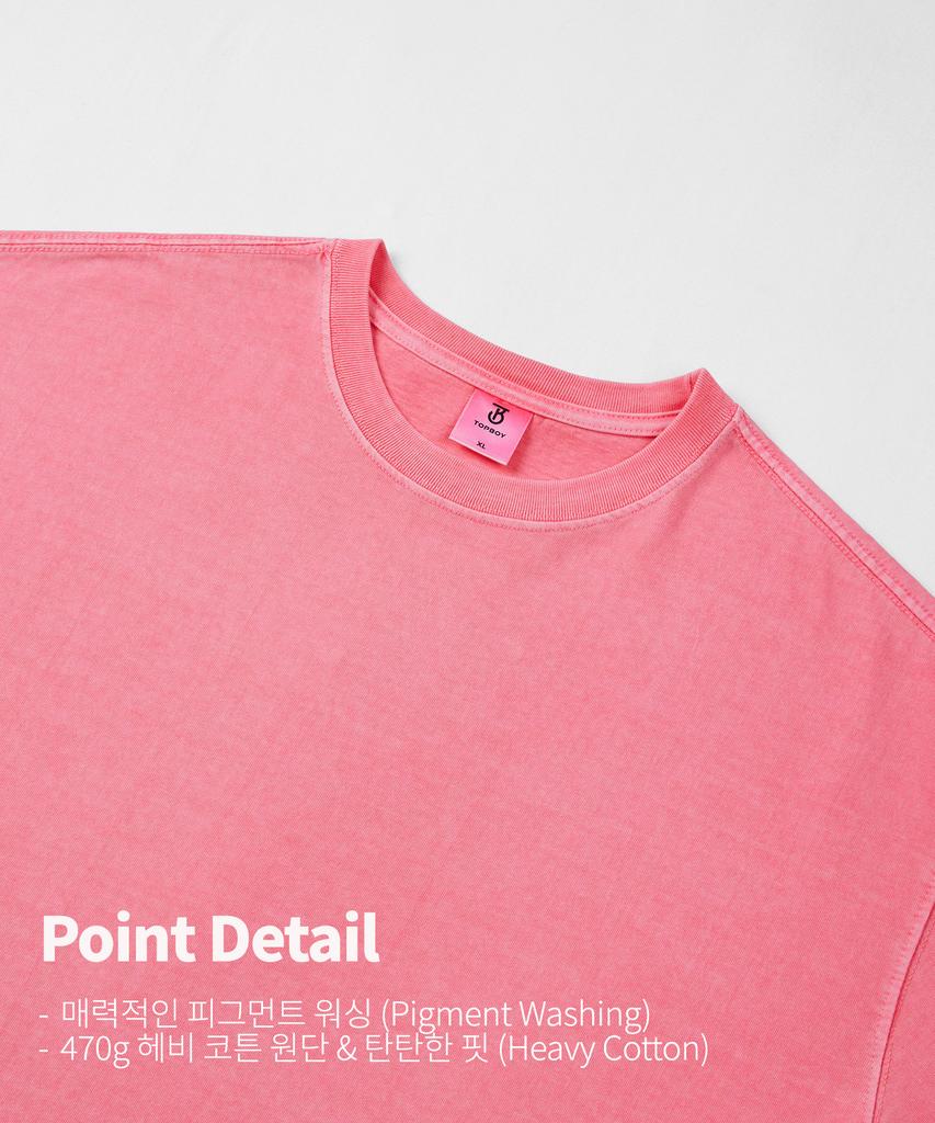 TOPBOY Heavy Duty Pigment Oversized Short Sleeve T-Shirt Dusty Pink