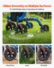 Rollator Walker with Seat for Seniors, Foldable Rolling Walker, Lightweight Aluminum Mobility Walking Aid with PU Solid Wheels, Adjustable Handle,