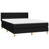 Maison Exclusive - Sommier à lattes de lit avec matelas Noir 140x200 cm Tissu