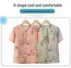 Mother's Day Chinese Style Summer Blouse - Short-Sleeved, Middle-Aged Women's Fashion Top