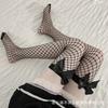 Sexy Underwear Women's Sexy Bow Fishnet Socks Stockings Medium and Large Mesh Black Stockings Stockings One Piece of Net Socks