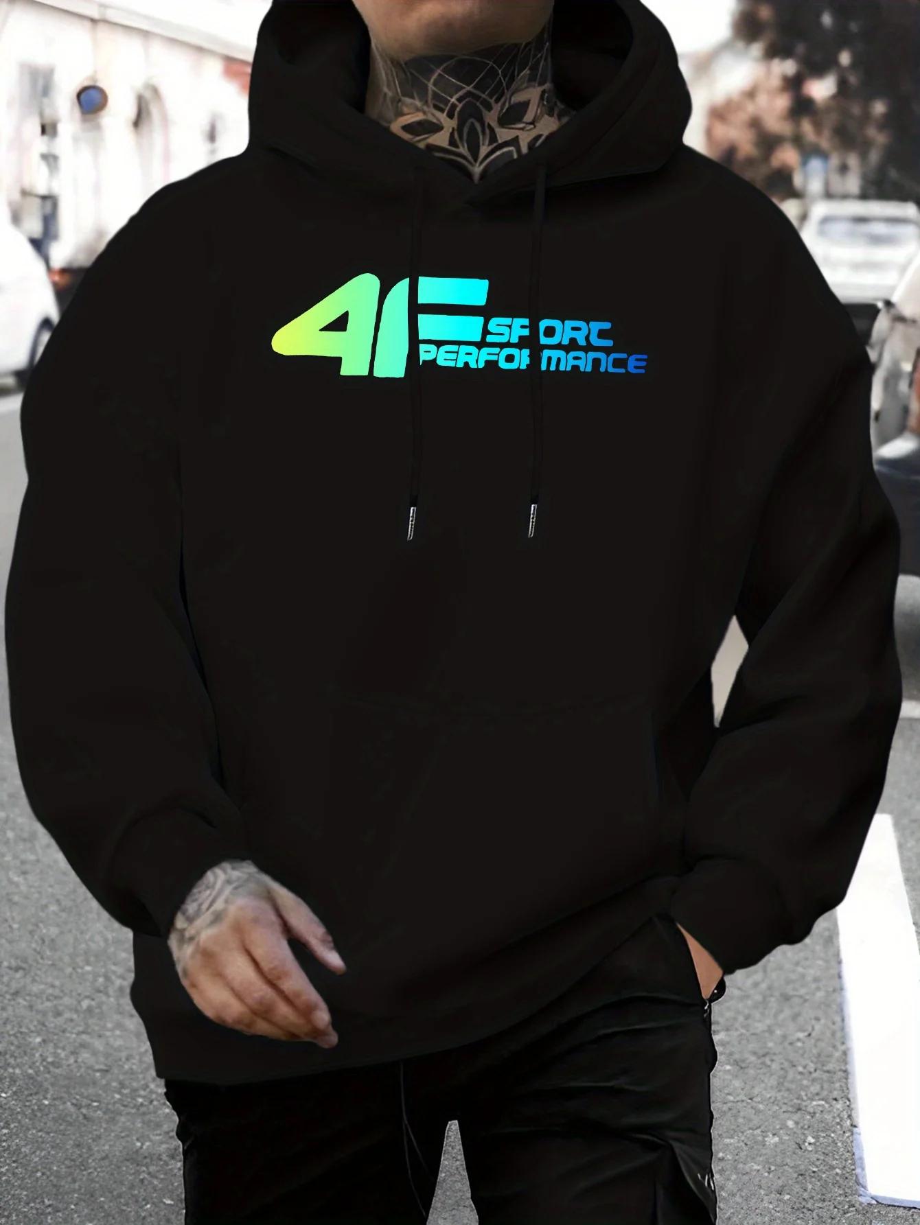 

2025 Men s Casual Hoodie 4f Letter Print Autumn and Winter Men s Fashion Pullover 3XL