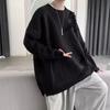 Ripped Sweater Men's Oversize Trend Japanese Retro Versatile Casual Hem Split Couple Knitted Sweater
