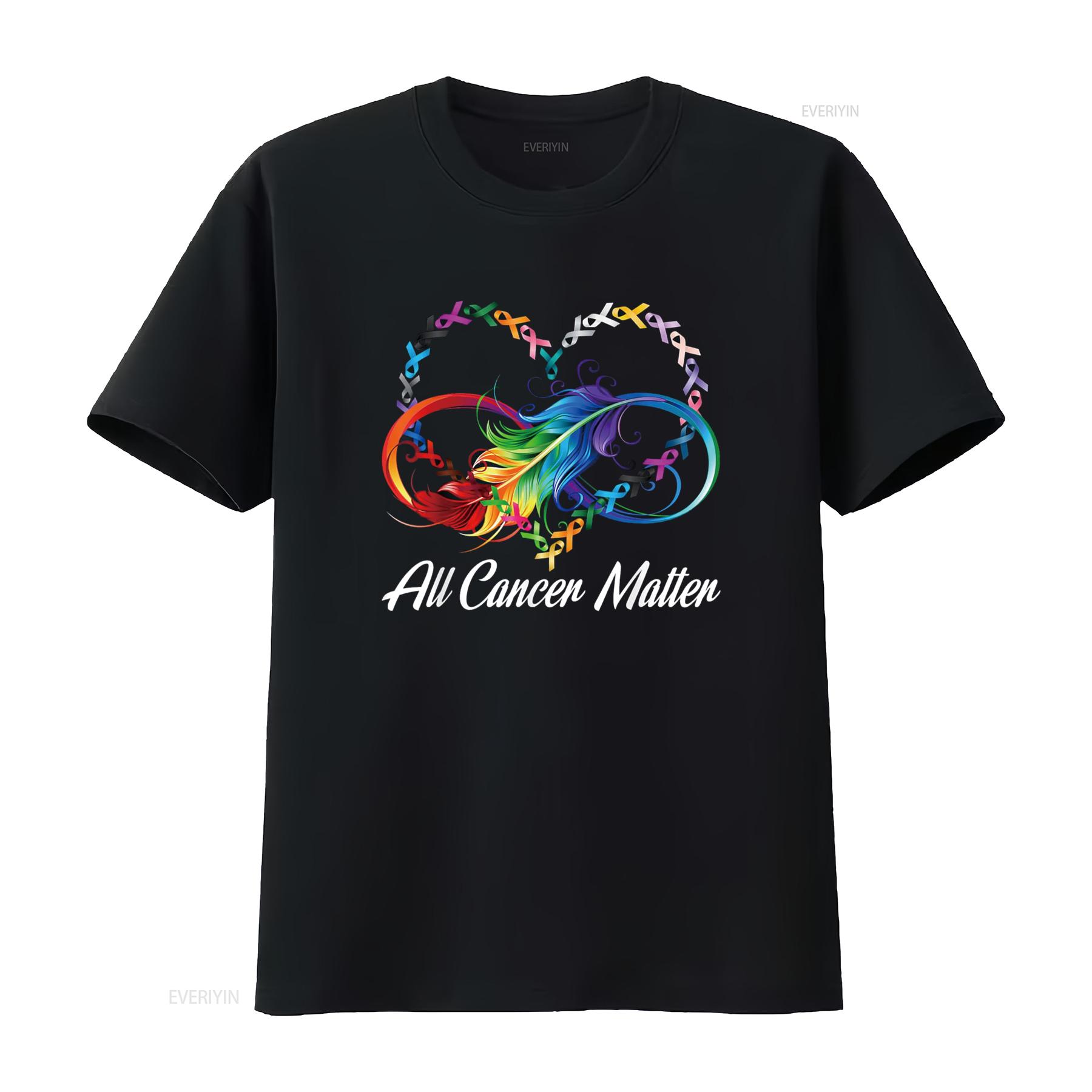 

All Cancer Matter Awareness Ribbons World Day Women T Shirt vintage Washed Stretched graphic designer clothes Soft Breathable 4XL