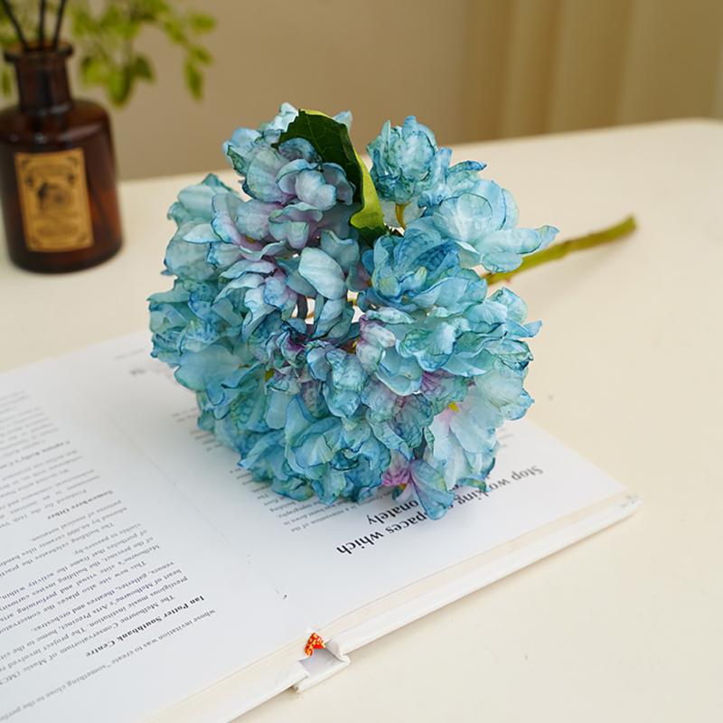 Artificial Hydrangea Bouquet Simulation Silk Flowers For Home Wedding Office Party Garden Cafe