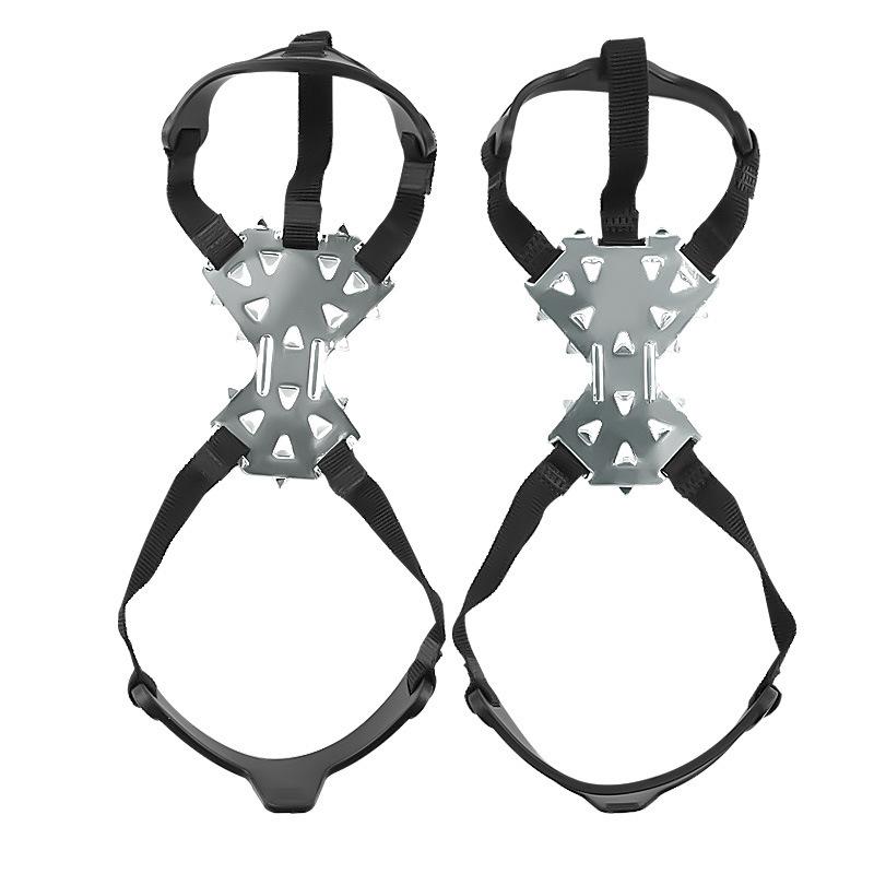 

Outdoor Walking Non-slip 11-tooth Crampons Winter Snow Climbing Mud Anti-drop Adult Children Shoe Cover XL code (45-48 code) срібний