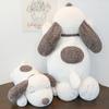 Dog Plush Toy Stuffed Animal Pillow With Pp Cotton Filling White Gift