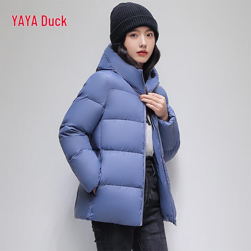 YaYa Women's Petite Hooded Short Puffer Down Jacket
