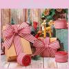 Fita Xadrez Vermelha e Branca Festiva de Natal Para Embalagem de Presentes DIY e Fazer Laços