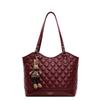 Large capacity diamond tote women's bag new fashion retro handbag versatile temperament casual vegetable basket bag