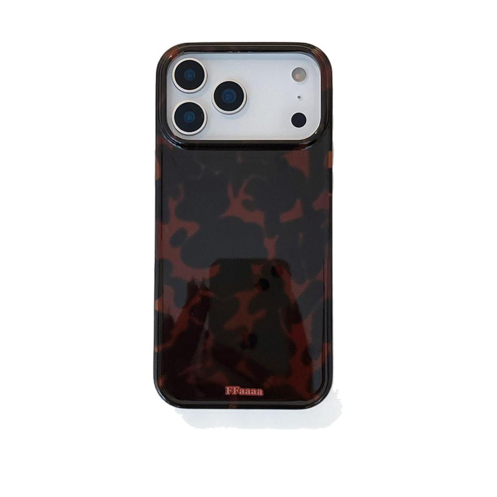 Retro Amber Leopard Print Case for iPhone 17 Pro Max, 16, 15, 14
