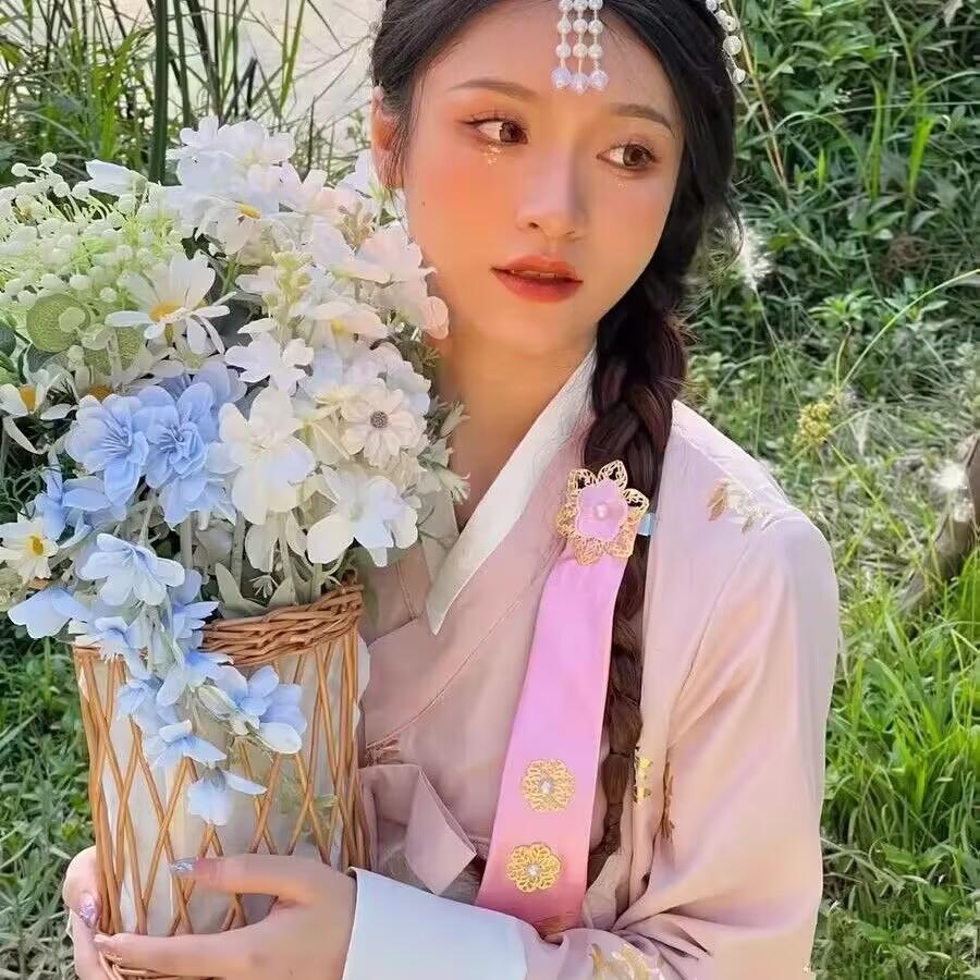 Korean Gold Stamping Hairband - Traditional Ethnic Hair Accessory for Women, Perfect for Festivals and Hanbok Styling