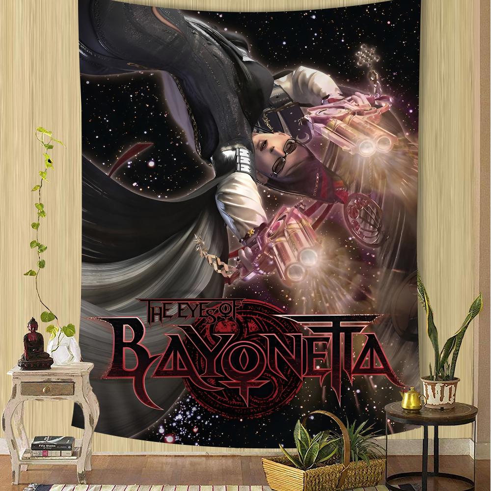 

Game B Bayonetta 3 Theme Printed Tapestry SciFi Cool Aesthetic Hanging Cloth Bohemian Mandala Hippie Wall Decor Backdrop 74x94cm(29x37in)