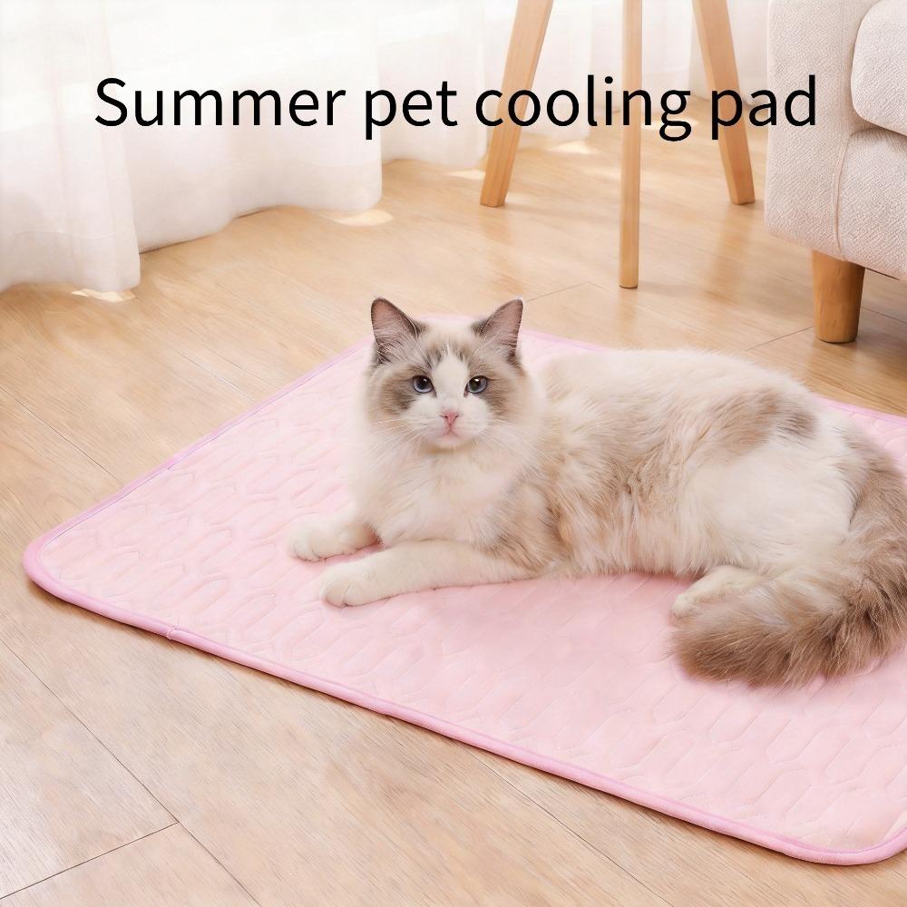1pcs Summer Pet Cooling Mat Pad Sleeping Pad Washable for Cat Dog Pets Summer Cool Pads Blanket Washable Ice Silk Breathable Mat