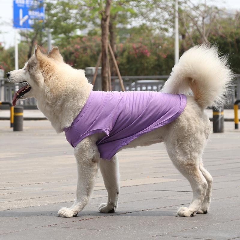 Dog T-Shirt Spring Summer Cotton Plain Vest for Small Medium Large Dogs Pet Supplies