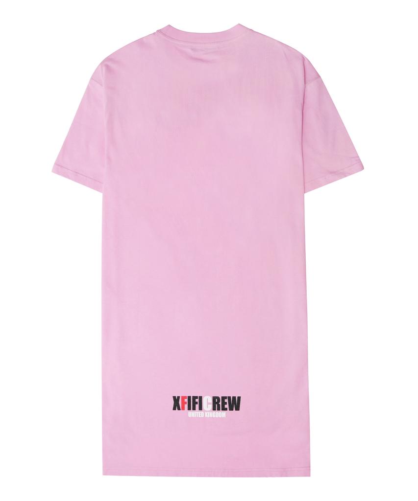 Pipilapin Asymmetrical Hem Mini T-Shirt Dress/Fs8Wop02F Pink