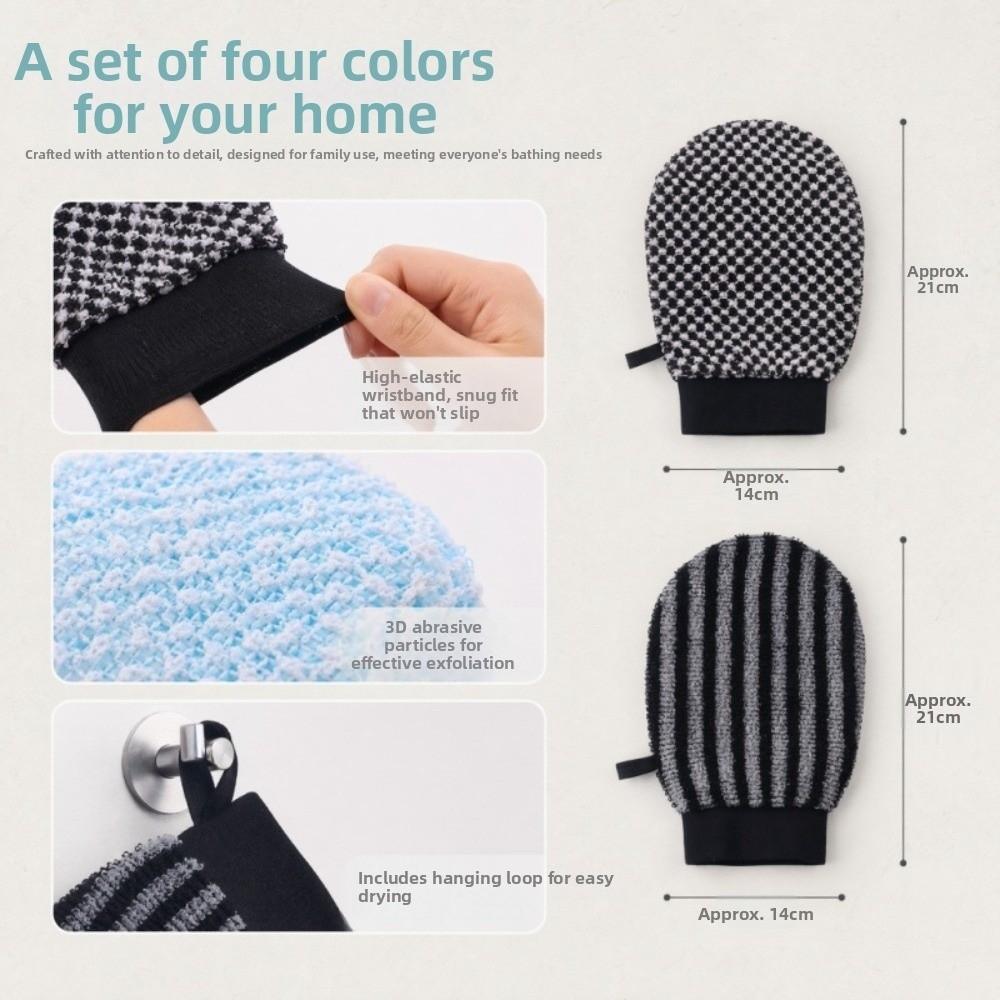 Massage Texture Dead Skin Scrub Gloves Deep Cleaning Body Exfoliating Mitt  Bathing